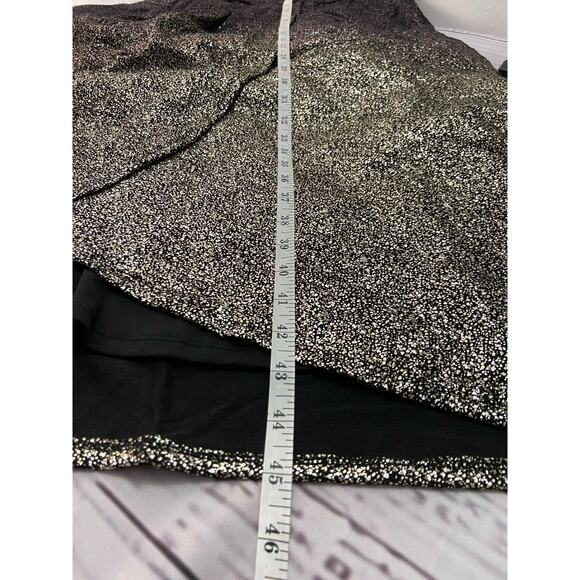 Lane Bryant Surplice Ombre Foil Dress Womens 26 Faux Wrap Elastic Waist Sparkle - Picture 7 of 12